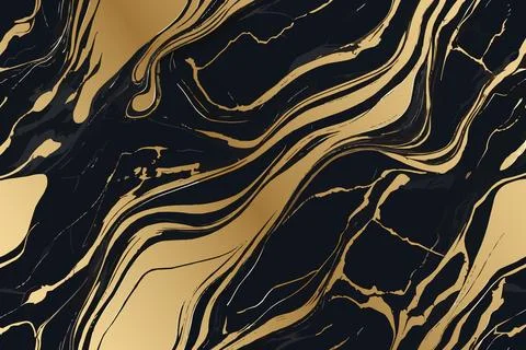 Black gold luxury marble pattern background wallpaper vector design. Abstract Stock Illustration