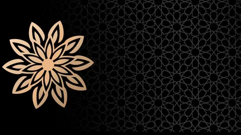 Black Gold Mandala Stock Footage 335622347