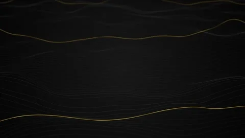 Black gold minimal wave smooth flowing line pattern, premium dark texture, clean Stock Footage 340456913