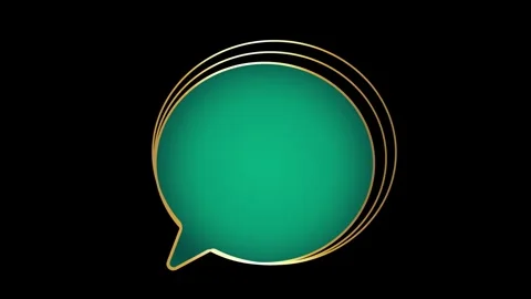 Black gold speech bubble render Stock Footage 248391215