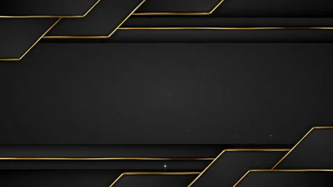 Black Gold Tech Frame Particles Awards Trailer Titles Cinematic Background Loop 動画素材 337598316