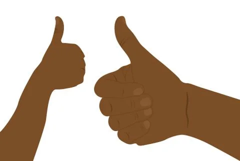 Black good hands over white background. vector illustration 스톡 일러스트