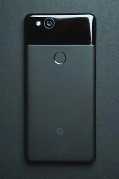Black Google Pixel 2 Phone Backside Stock Photos