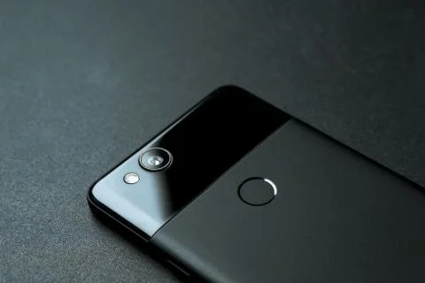 Black Google Pixel 2 Phone Backside Stock Photos