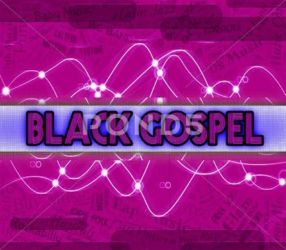 Black Gospel Represents Sound Tracks And Acoustic Stock Illustration