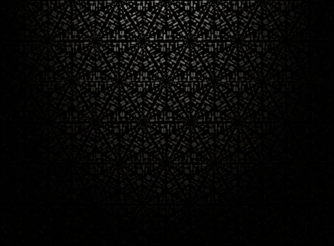 Black gradient background with geometric ornament Stock Illustration