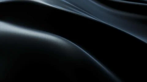 Black gradient liquid or fabric. Abstract fluid background animation. 3d illu Illustration