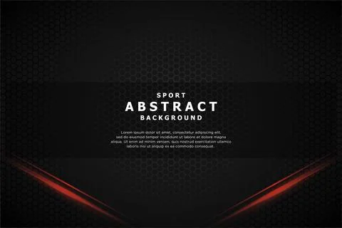 Black gradient sports background with shiny shape vector illustration. Stock Illustration