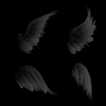 Black gradient wings Stock Illustration