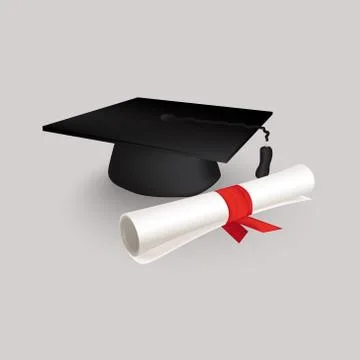 Black Graduation Cap Stock Illustration