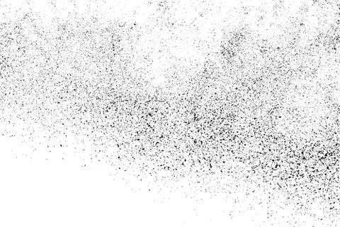 Black grainy texture isolated on white. Stock Illustration