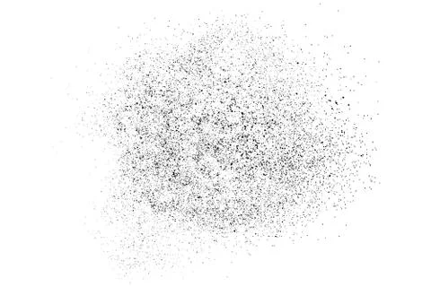 Black grainy texture isolated on white. Stockillustratie