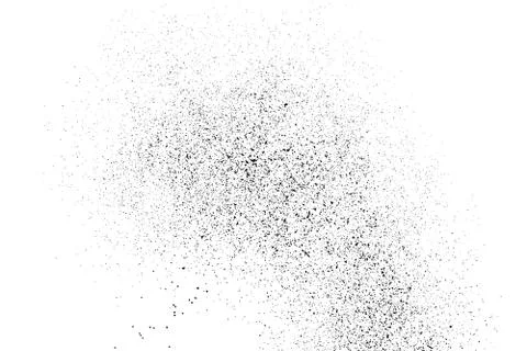 Black grainy texture isolated on white. Stockillustratie