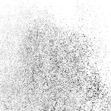 Black grainy texture isolated on white. Stock Illustration