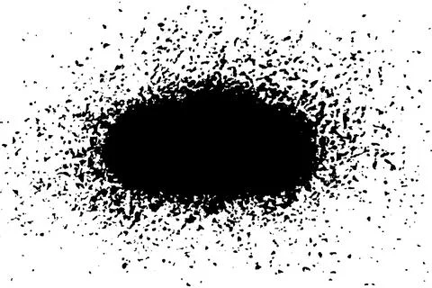 Black grainy texture isolated on white background. Illustrazione stock