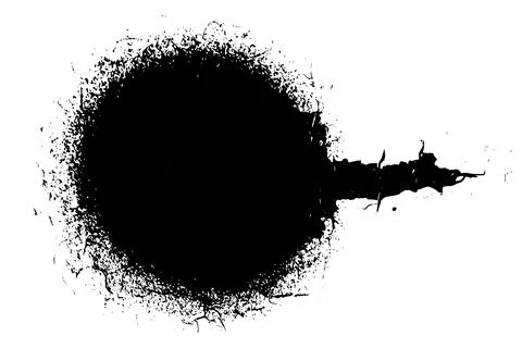 Black grainy texture isolated on white background. Stock Illustration