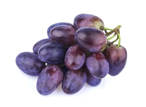 Black grape isolated on white background 写真素材