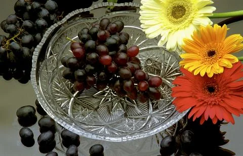 Black grapes Foto stock