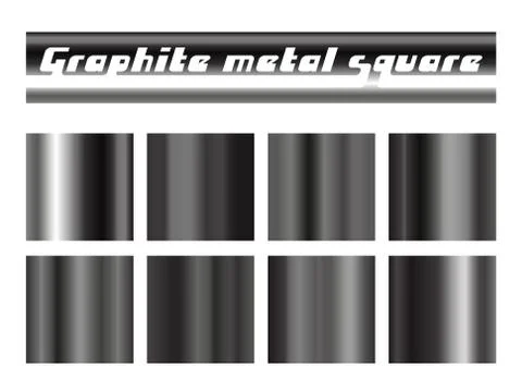 Black graphite gradient square set Stock Illustration