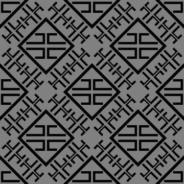 Black gray aztec geometric Stock Illustration