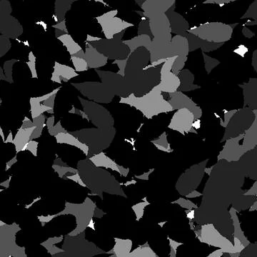 Black Gray Leaf Silhouette Pattern Background Stock Illustration