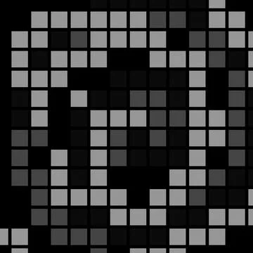 Black Gray Pixel Grid Abstract Background Illustration