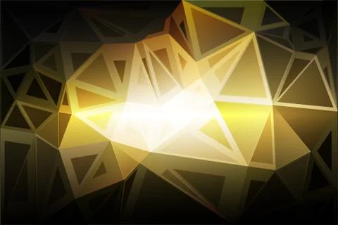Black gray yellow white random sizes low poly background Illustrazione stock