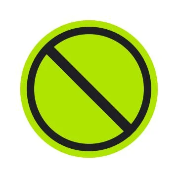Black Green Circle Sign. Vector Illustration Stock Illustration