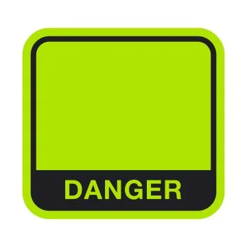 Black Green Danger Box. Vector Illustration Stock Illustration