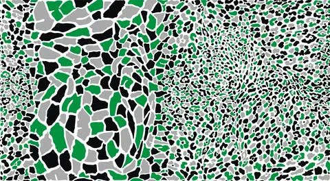 Black green gray leopard and giraffe skin background Stock Illustration