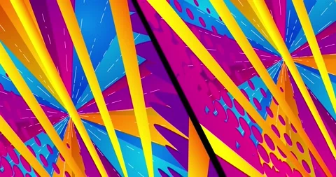 Black from green screen with closing pop art elements Stock-Footage 171195114