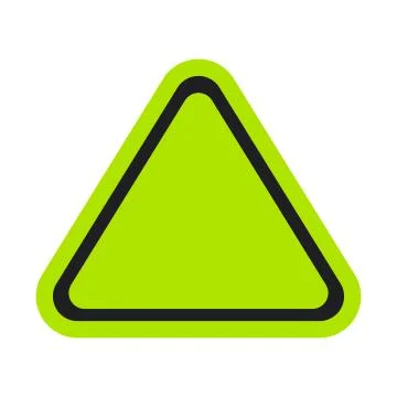 Black Green Triangle Sign. Vector Illustration Stock Illustration