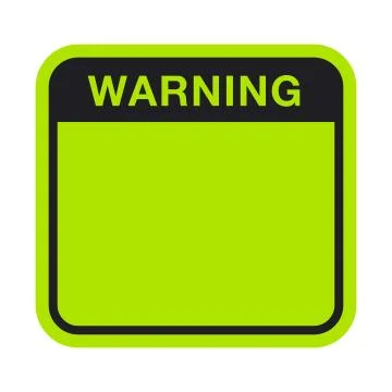 Black Green Warning Box. Vector Illustration Stock Illustration