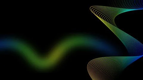 Black green yellow  Abstract Stock Illustration