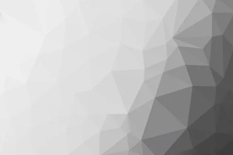 Black, grey and white gradient triangle background, abstract polygon pattern Illustrazione stock