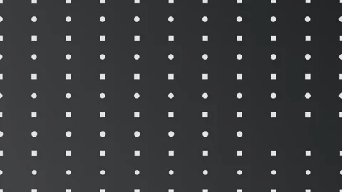 Black grey background with dots and squares, seamless looping animation. Stock Footage 286420206