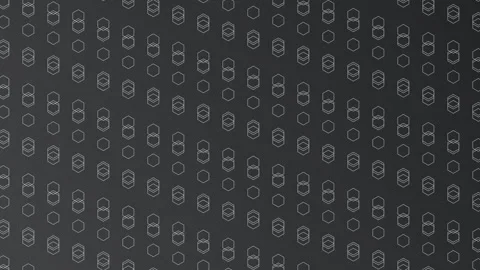 Black grey background with hexagonal columns, seamless looping animation. Stock Footage 286420185