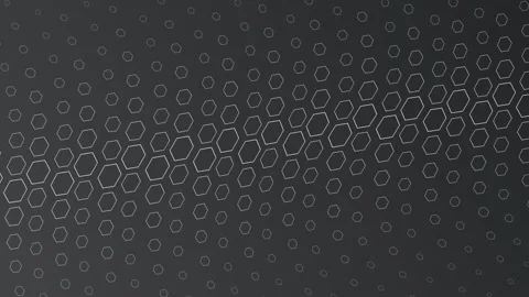 Black grey background with hexagonal grid, seamless looping design. Stock Footage 286419550