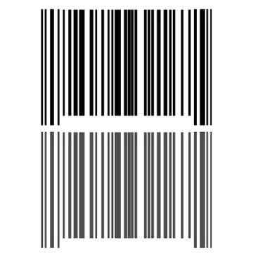 The black grey bar code icon. Stockillustratie