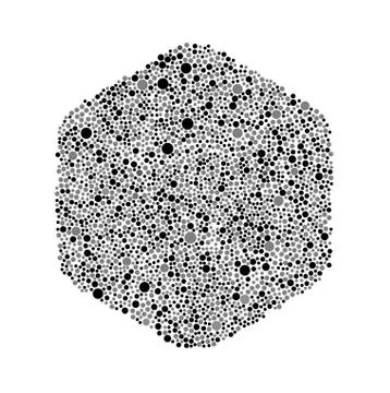 Black Grey Bubbles Hexagon Honeycomb Random Dots 스톡 일러스트