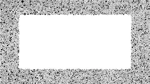 Black Grey Bubbles Rectangle FRame Random Dots Stock Illustration
