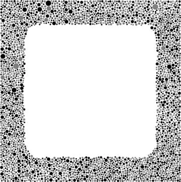 Black Grey Bubbles Square Frame Random Dots イラスト素材
