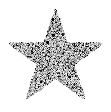 Black Grey Bubbles Star Random Dots イラスト素材