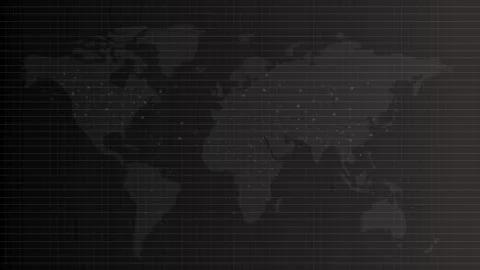 Black grey dark gradient bright color world map earth animated dynamic data Vídeos de archivo 308027052