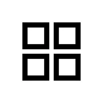 Black Grid Icon for User Interface Navigation Stockillustratie