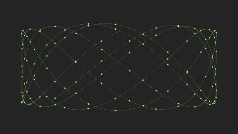 Black grid lines and dots arranged in intriguing pattern 스톡 동영상 297604645