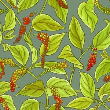 Black ground pepper vector pattern Stock Illustration