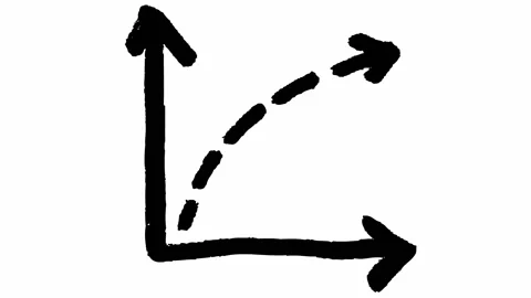 Black growth chart white Video stock 201184848