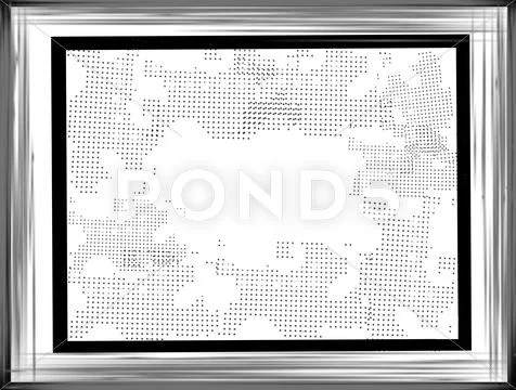 Black grunge border frame on white background Stock Illustration