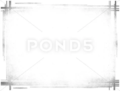 Black grunge border frame on white background Stock Illustration
